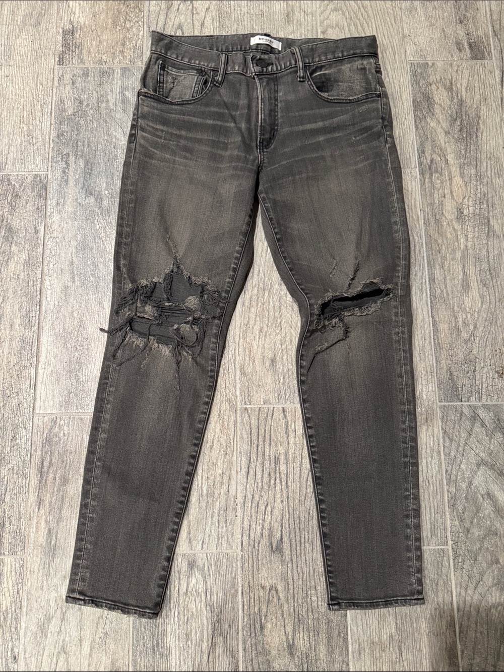 Moussy Black Distressed Skinny Jeans